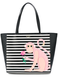 полосатая сумка на плечо с обезьяной  Kate Spade