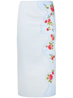 юбка с цветочной вышивкой Vivetta