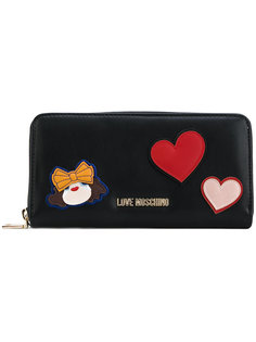 кошелек на молнии с сердцами Love Moschino