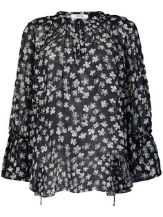 полупрозрачная блузка с цветочным узором  Dorothee Schumacher