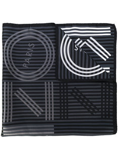 striped logo scarf Kenzo