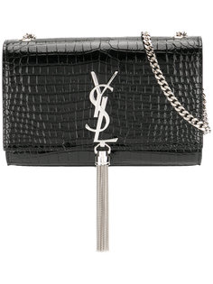 crocodile embossed Kate tassel chain wallet Saint Laurent