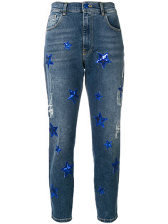 sequin star patch skinny jeans History Repeats