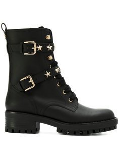star studded lace-up boots Red Valentino