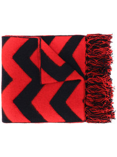 chevron fringed scarf Mp  Massimo Piombo