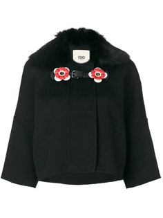 куртка с цветочной отделкой  Fendi