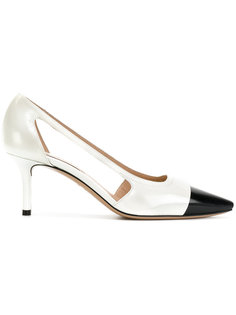 colour block cut-out pumps Casadei