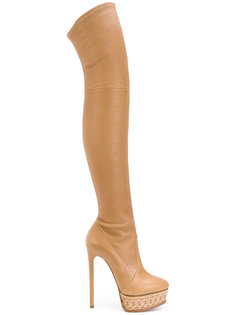 over-the-knee platform boots Casadei