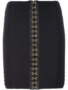 юбка на декоративных крючках  Balmain