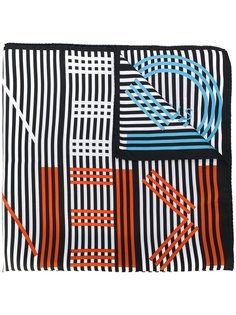 striped logo scarf Kenzo