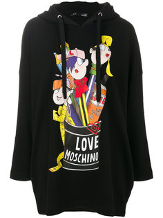 свободная толстовка с принтом  Love Moschino