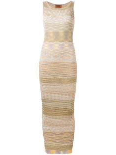 длинное трикотажное платье Missoni Vintage