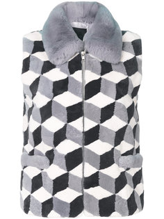 куртка без рукавов с геометрическим узором  Liska