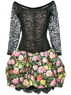 кружевное платье с цветочным принтом Yves Saint Laurent Vintage