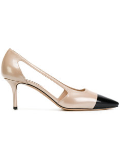 colour block cut-out pumps Casadei