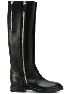 zip-embellished boots Casadei