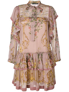 платье с принтом и завязкой  Alberta Ferretti