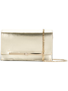metallic twist-lock clutch bag Casadei