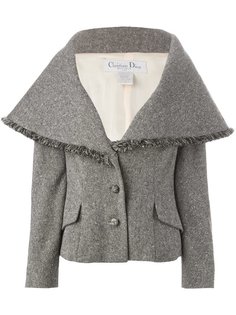 твидовая куртка с массивным  воротником  Christian Dior Vintage