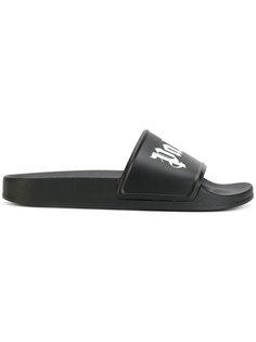 branded flip flops Palm Angels