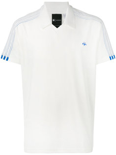 велюровая рубашка-поло с логотипом Adidas Originals By Alexander Wang