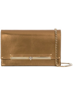 metallic twist-lock clutch bag Casadei