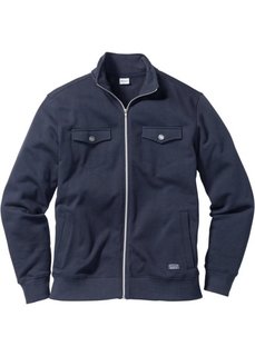 Трикотажная куртка Regular Fit с карманами (темно-синий) Bonprix