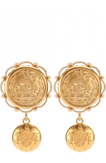 Серьги-клипсы с круглыми элементами с геральдическими гербами Dolce &amp; Gabbana