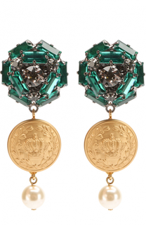 Серьги-клипсы с декоративными элементами и кристаллами Swarovski Dolce &amp; Gabbana