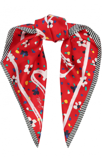 Шелковый шарф с принтом Marc Jacobs