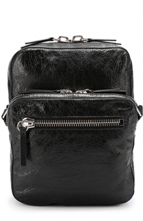 Кожаная сумка-планшет с внешним карманом на молнии Valentino
