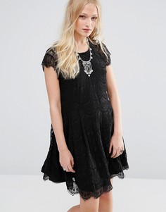 Кружевное платье мини Hazel - Черный
