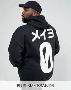 Худи с принтом Zero на спине HNR LDN PLUS - Черный Honour