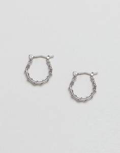 Тонкие серьги-кольца с витой отделкой проволокой ASOS - Серебряный