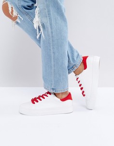 Кроссовки с контрастной отделкой New Look - Белый