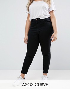 Черные джинсы скинни ASOS CURVE RIDLEY - Черный