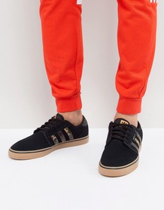 Кроссовки с резиновой подошвой adidas Skateboarding Seeley BY4015 - Черный