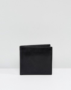 Черный кожаный бумажник в 2 сложения с отделением для мелочи Abercrombie & Fitch - Черный