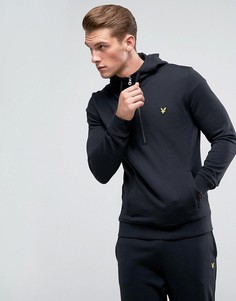Худи черного цвета с молнией 1/2 Lyle & Scott - Черный