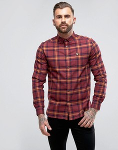 Бордовая фланелевая рубашка в клетку Lyle & Scott - Красный