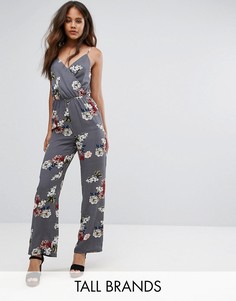Комбинезон с цветочным принтом New Look Tall - Черный