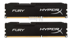 Модуль памяти Kingston HyperX Fury Black Series PC3-12800 DIMM DDR3 1600MHz CL10 - 16Gb KIT (2x8Gb) HX316C10FBK2/16