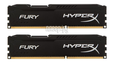 Модуль памяти Kingston HyperX Fury Black Series PC3-12800 DIMM DDR3 1600MHz CL10 - 16Gb KIT (2x8Gb) HX316C10FBK2/16