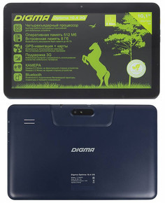 Планшет Digma Optima 10.4 3G Dark-Blue TT1004PG (Spreadtrum SC7731 1.2 GHz/512Mb/8Gb/3G/Wi-Fi/Bluetooth/GPS/Cam/10.1/1024x600/Android) 308021