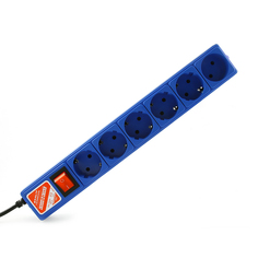 Сетевой фильтр Power Cube 5+1 Socket 3m Blue
