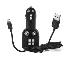 Зарядное устройство Qumo Auto Energy 2A 2xUSB 1A+1A Black A2U2A+A8p 20736