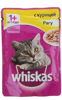 Корм Whiskas Пауч Рагу курица 85g 10117353