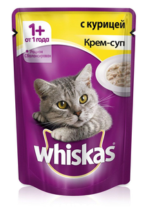Корм Whiskas Пауч Крем-суп с курицей 85g для кошек 10156265/10151093