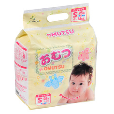 Подгузники OMUTSU S 4-8кг 28шт