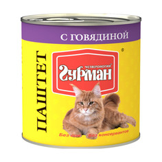 Корм Четвероногий Гурман Паштет с говядиной 240г для кошек 1071